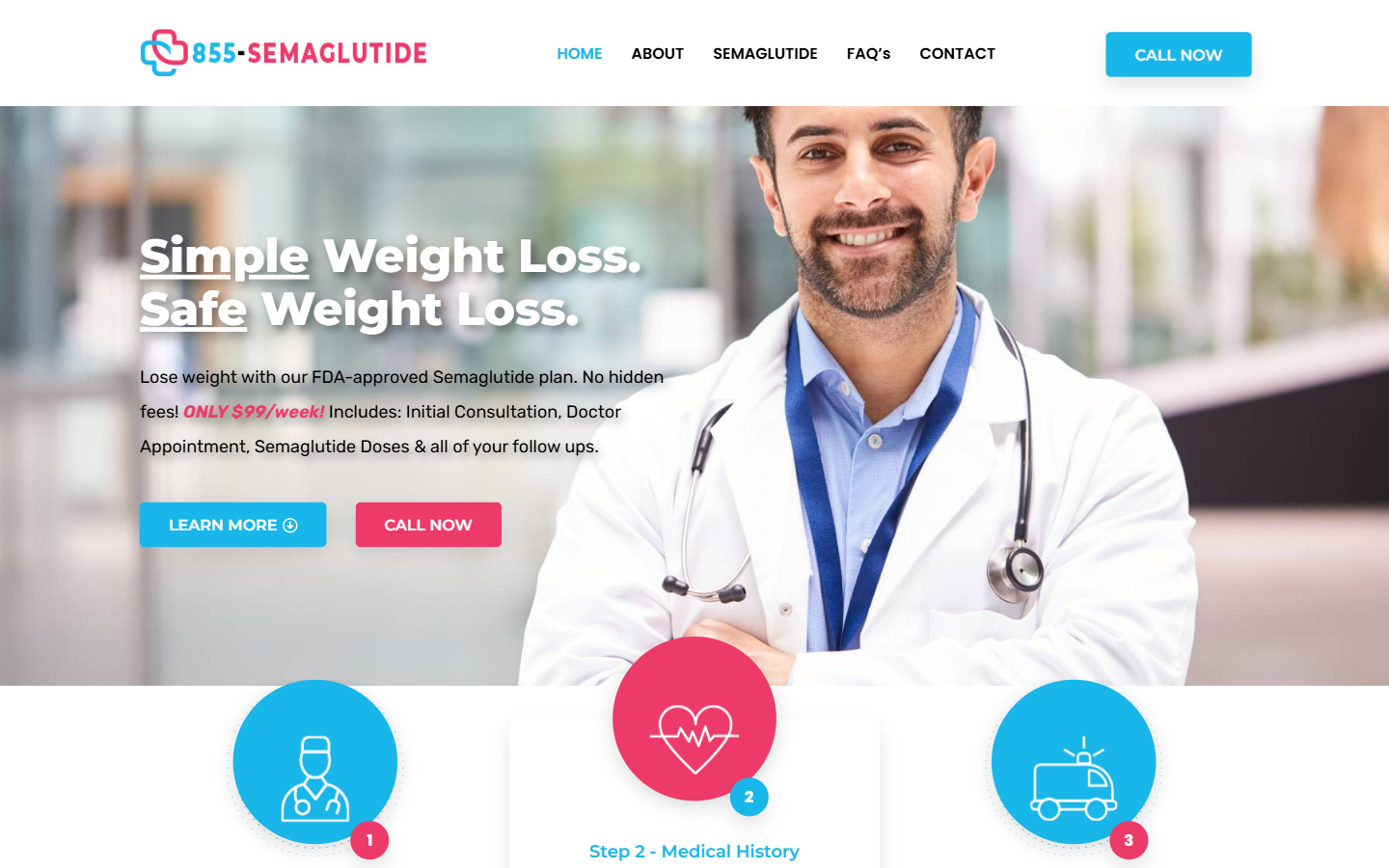 855-Semaglutide.com website