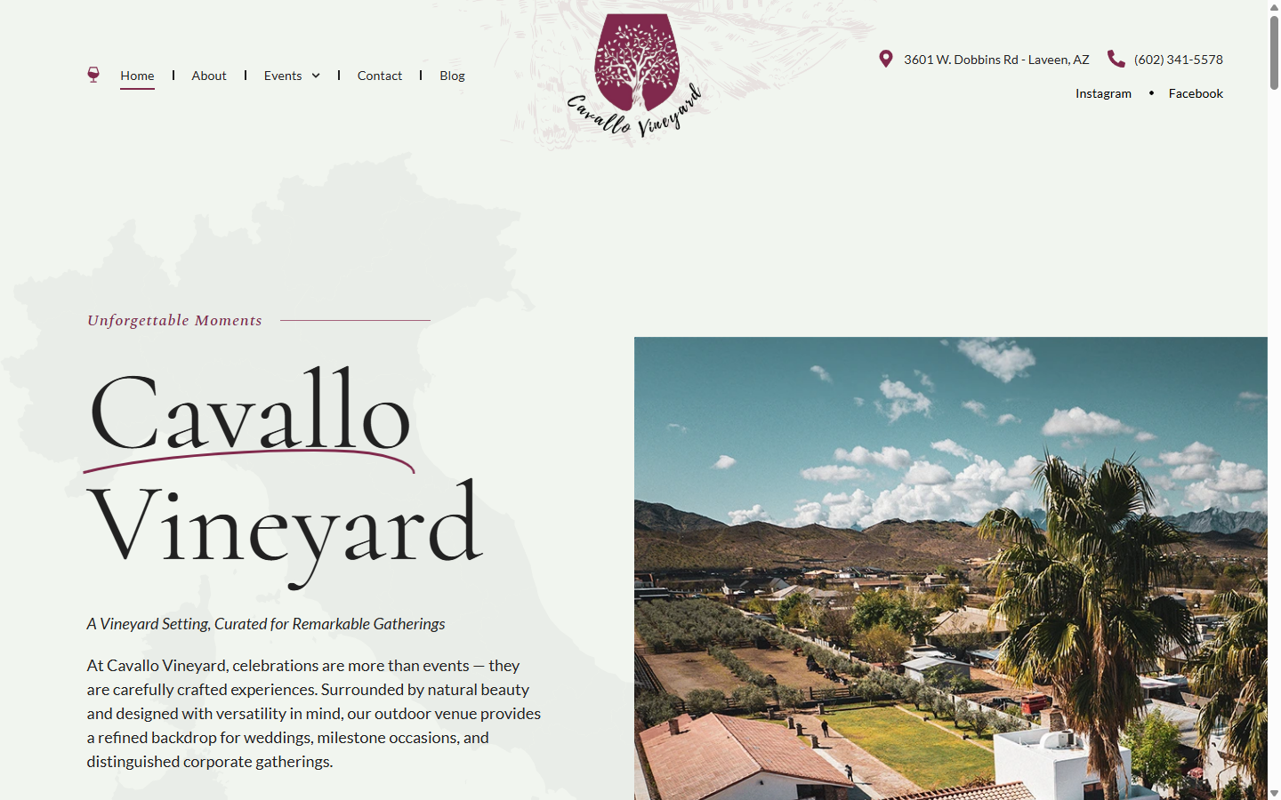 Cavallo Vineyard website