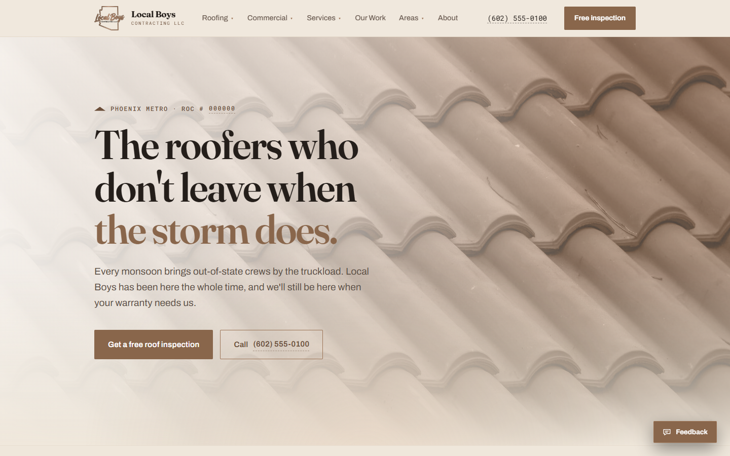 Local Boys Contracting website