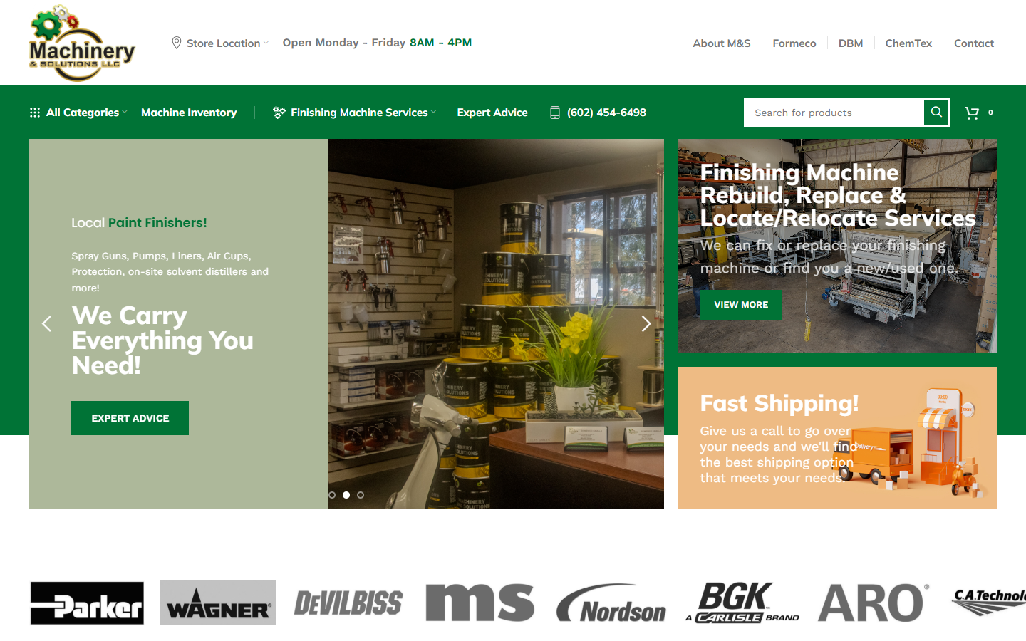 Machinery & Solutions website
