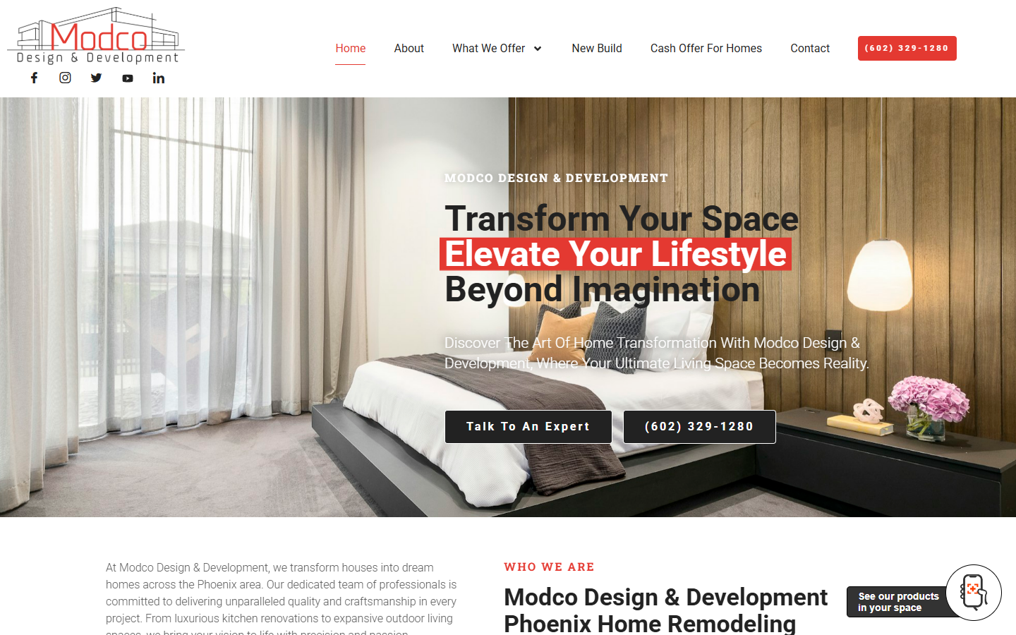 Modco Design & Development website