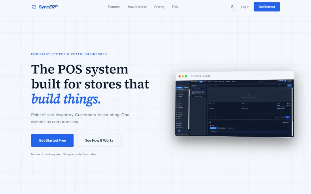 SyncERP, point of sale software for paint stores