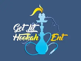 Get Lit Hookah Ent logo design, concept 5