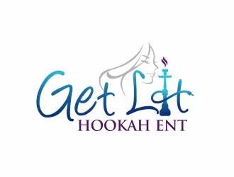 Get Lit Hookah Ent logo design, concept 17