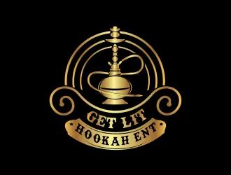 Get Lit Hookah Ent logo design, concept 28