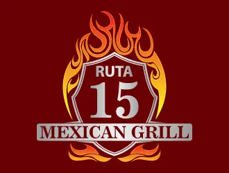 Ruta 15 Mexican Grill logo design, concept 18