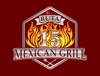 Ruta 15 Mexican Grill logo design, concept 20