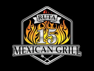 Ruta 15 Mexican Grill logo design, concept 21