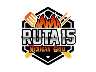 Ruta 15 Mexican Grill logo design, concept 30