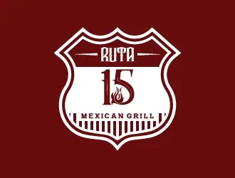 Ruta 15 Mexican Grill logo design, concept 35