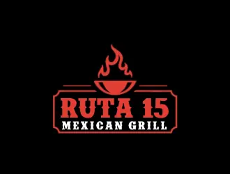 Ruta 15 Mexican Grill logo design, concept 39