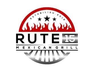 Ruta 15 Mexican Grill logo design, concept 45