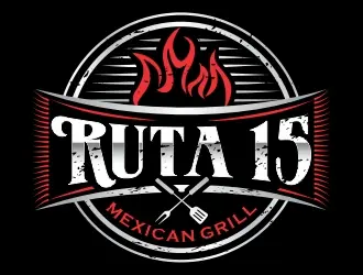 Ruta 15 Mexican Grill logo design, concept 52