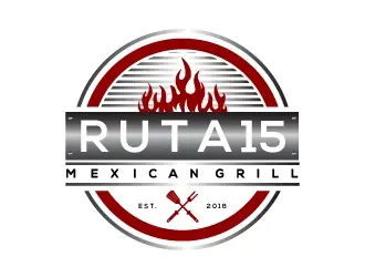 Ruta 15 Mexican Grill logo design, concept 64