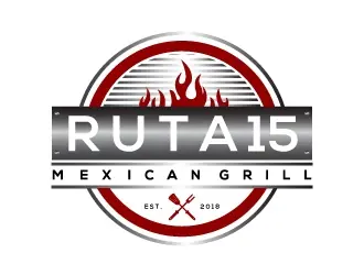 Ruta 15 Mexican Grill logo design, concept 65