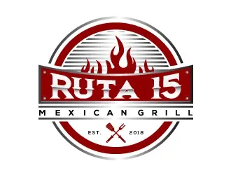 Ruta 15 Mexican Grill logo design, concept 69
