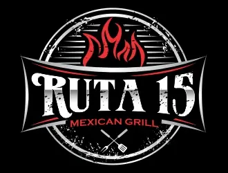 Ruta 15 Mexican Grill logo design, concept 74