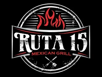 Ruta 15 Mexican Grill logo design, concept 75