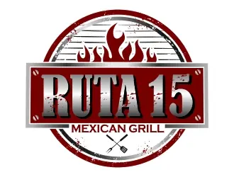 Ruta 15 Mexican Grill logo design, concept 83